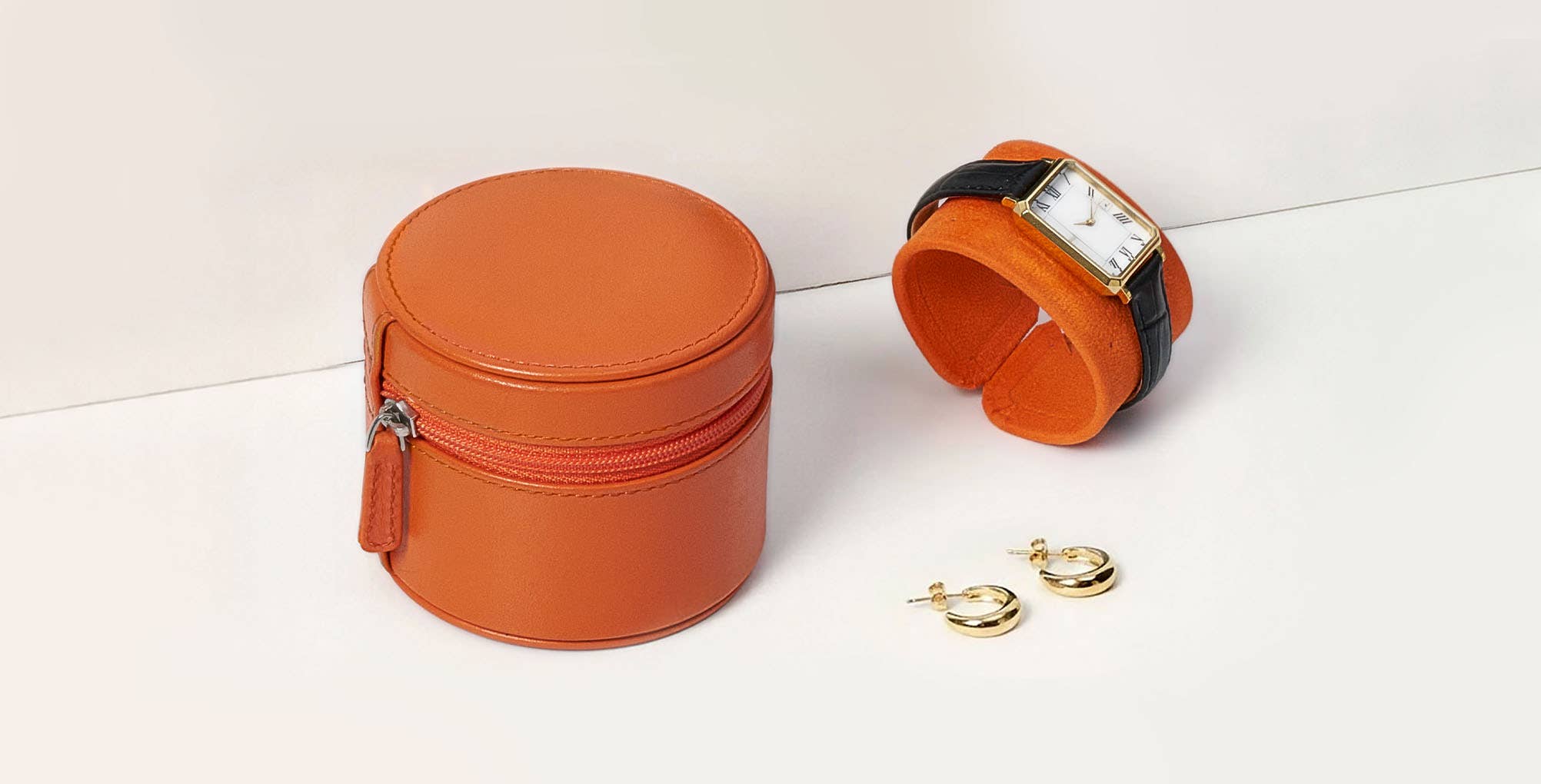 Round Jewellery and Watch Box