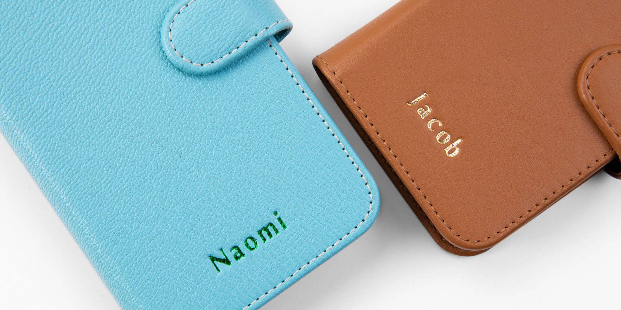 iPhone 12 Pro leather wallet case Tan Smooth Leather