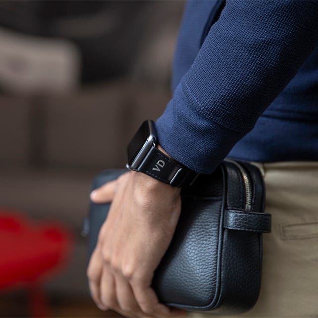 Apple Watch 38 mm 经典表带 - Black - Vegetable Tanned Leather